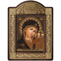 Bead Embroidery Kit Icon Virgin Mary Mother of God DIY Bead needlepoint Beadwork