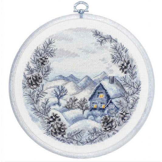 Counted Cross Stitch Kit Winter DIY Luca-S Unprinted canvas