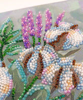 Bead Embroidery Kit Delicate flowers Bead stitching Bead needlepoint DIY