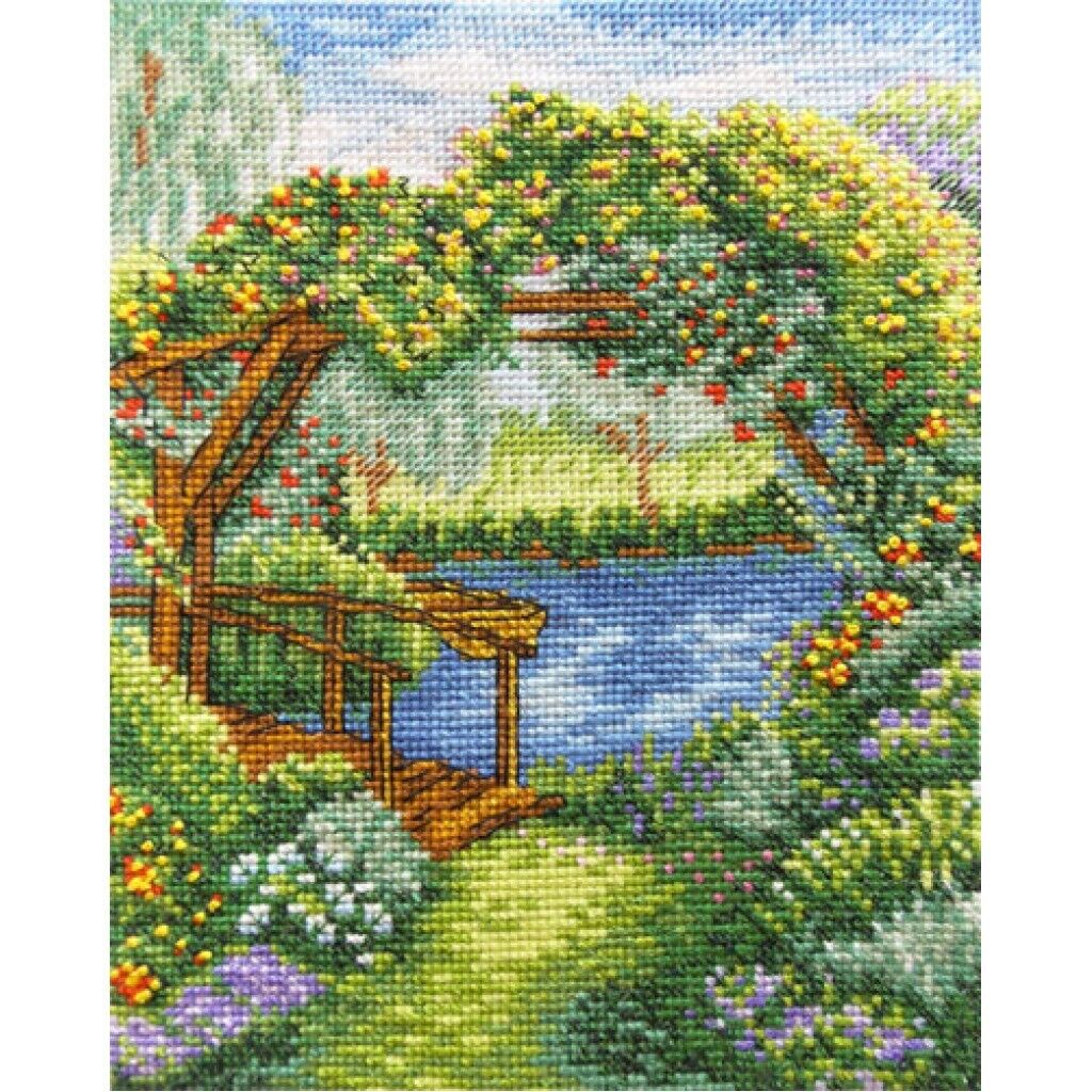 Counted Cross Stitch Kit Summer DIY Unprinted canvas