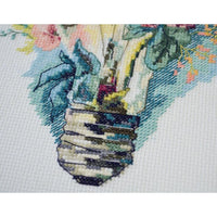 Counted Cross Stitch Kit Bright flowers DIY Unprinted canvas