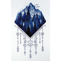 Counted Cross Stitch Kit Mountains DIY Unprinted canvas