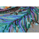 Bead Embroidery Kit A royal look Beaded stitching Bead needlepoint Beadwork DIY