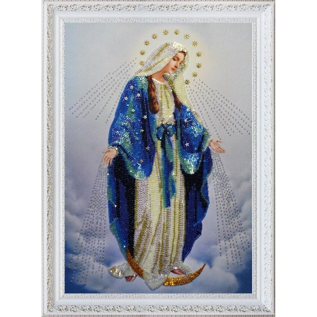 Bead Embroidery Kit Icon Holy Virgin Mary Beaded stitching DIY