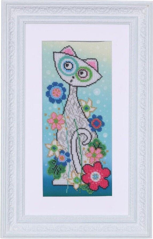 Bead Embroidery Kit Cat Bead needlepoint Bead stitching Beadwork DIY