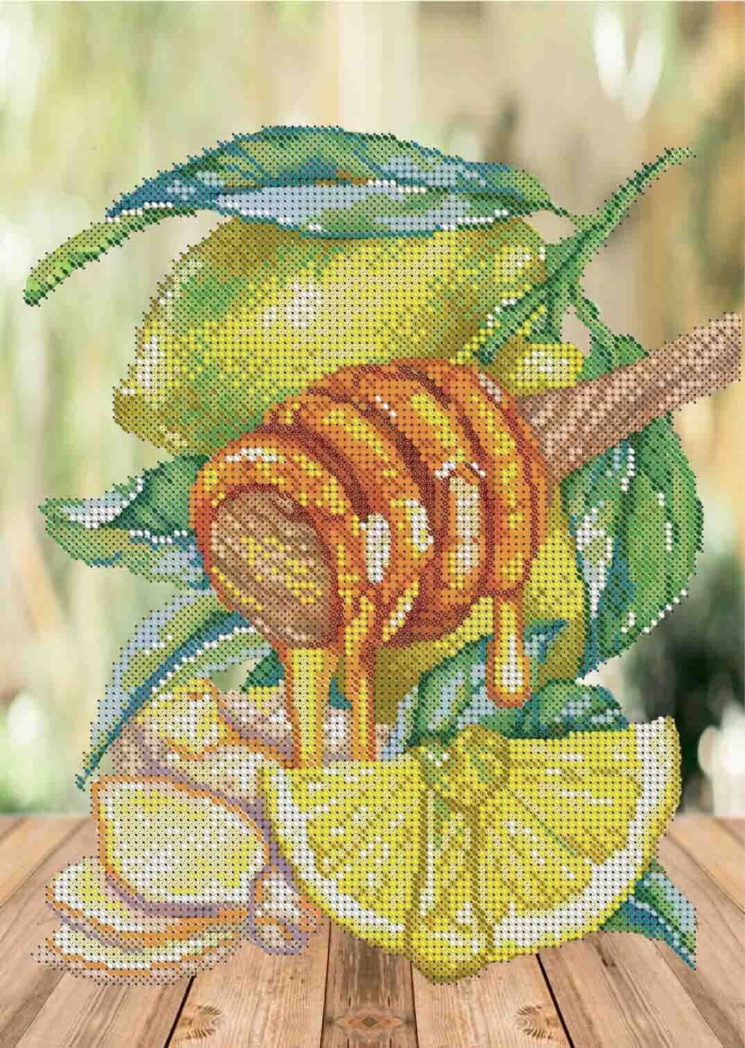 Bead Embroidery Kit Honey DIY Beaded needlepoint Beaded stitching