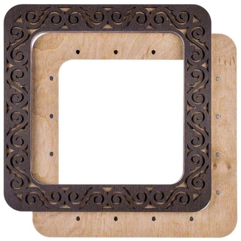 Wooden embroidery frame on magnets Magnetic embroidery frame 19x19cm 7.6"x7.6"
