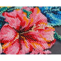 Bead Embroidery Kit Paradise flowers Bead  stitching Bead needlepoint DIY