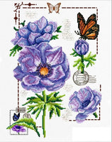 Bead Embroidery Kit Anemones DIY Bead needlepoint Bead stitching