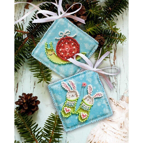 Bead Embroidery Kit Snail XMas Christmas tree toy kit DIY Beading embroidery