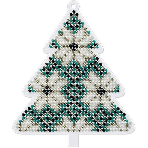 Bead Embroidery Kit on Plastic Christmas tree DIY Christmas tree toy