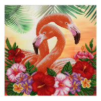 Bead Embroidery Kit Flamingo Beaded needlepoint Bead stitching Beadwork DIY