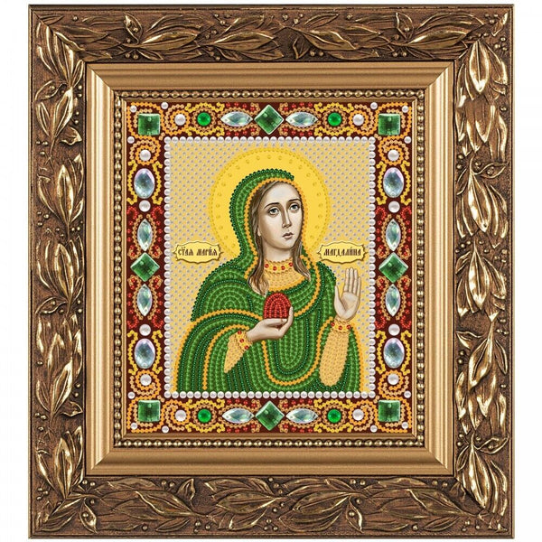 Bead Embroidery Kit Icon St. Mary Magdalene DIY Bead needlepoint Beadwork