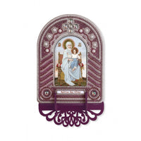 Bead Embroidery Kit Icon Virgin Mary Mother of God DIY Needlepoint kit