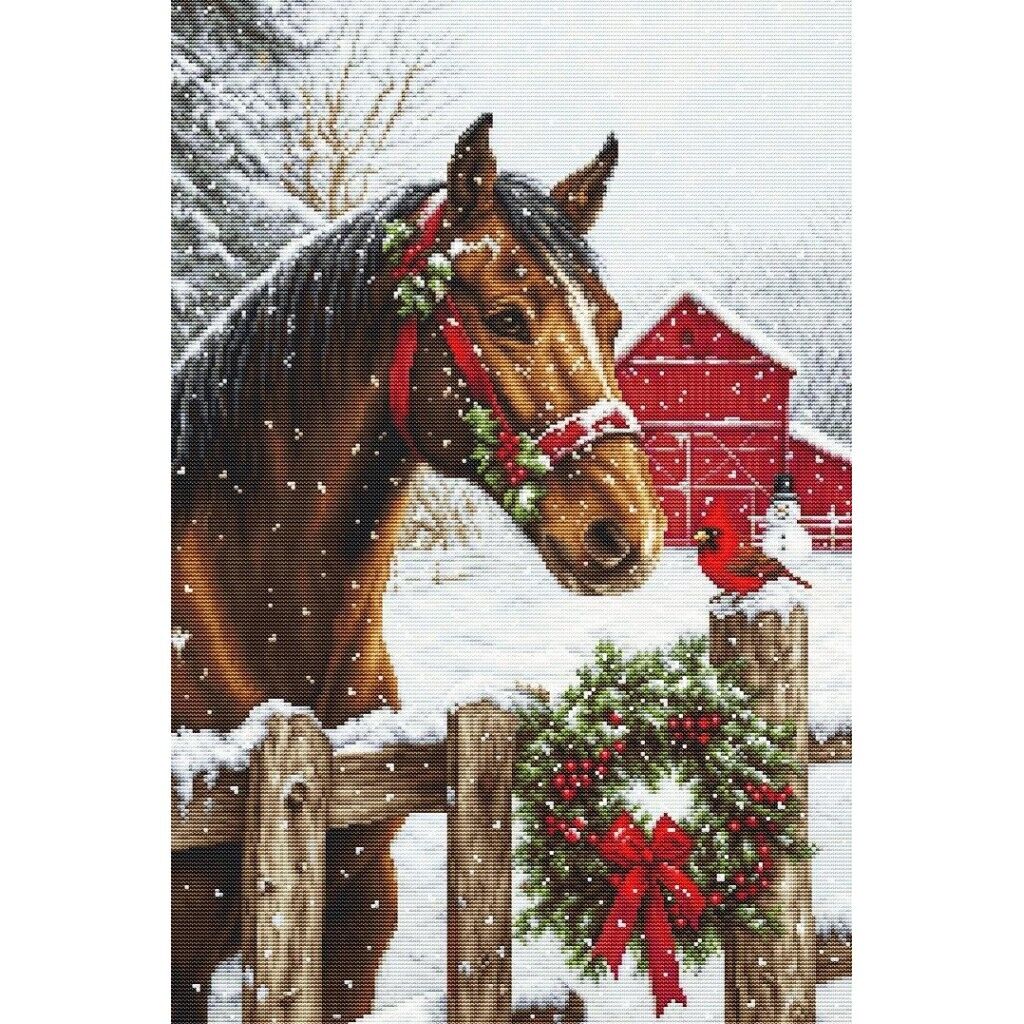 Counted Cross Stitch Kit Horse Luca-S DIY Unprinted canvas