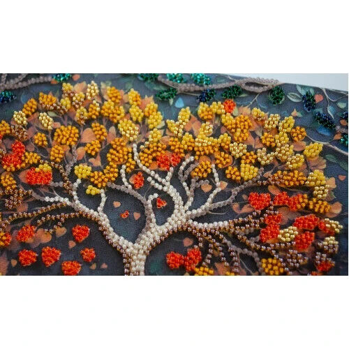 Bead Embroidery Kit Tree of Happiness Bead stitching Bead needlepoint DIY