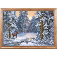 Bead Embroidery Kit Winter day Bead needlepoint Bead stitching Beadwork DIY