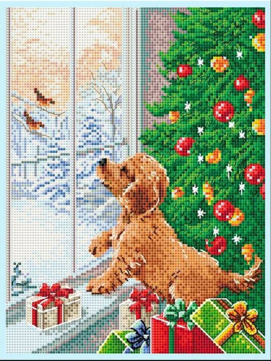 Counted Cross Stitch Kit Cristmas DIY Unprinted canvas