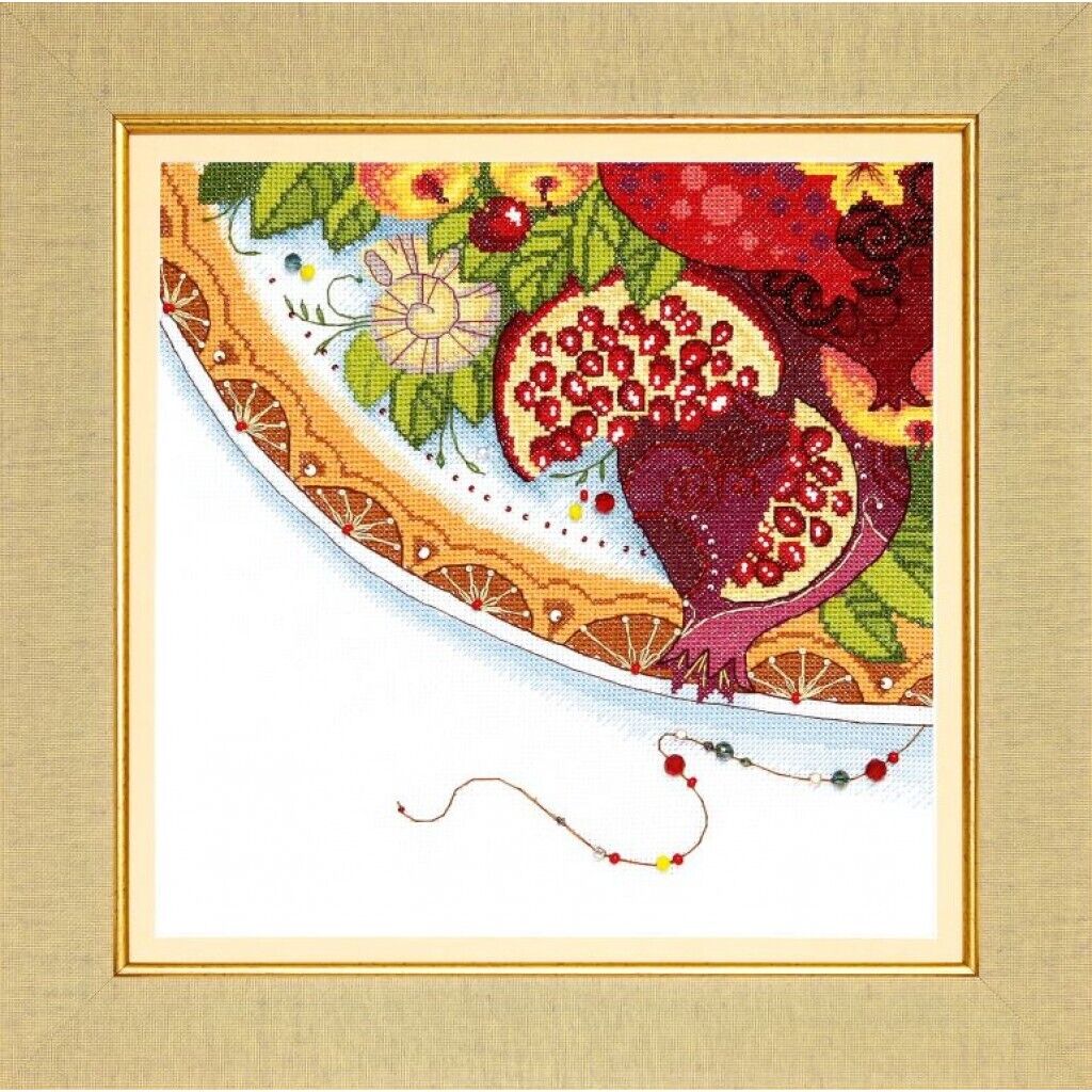 Counted Cross Stitch Kit Pomegranate DIY Unprinted canvas