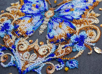 Bead Embroidery Kit Butterfly Beaded stitching Bead needlepoint Beadwork DIY