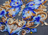 Bead Embroidery Kit Butterfly Beaded stitching Bead needlepoint Beadwork DIY