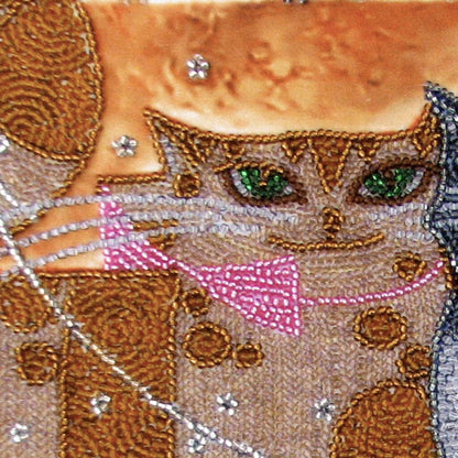 Bead embroidery kit Cats DIY