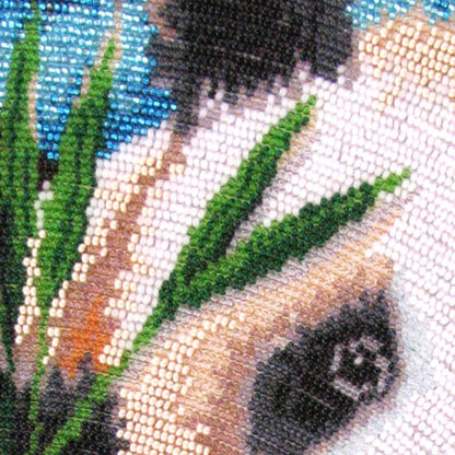 Bead embroidery kit Pandas DIY