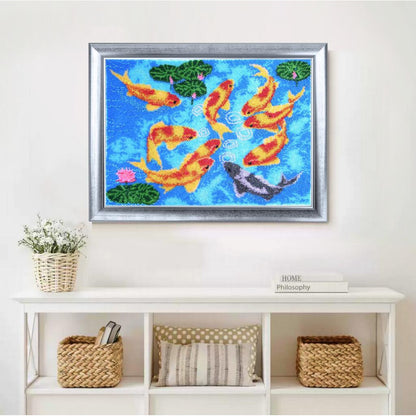 Bead embroidery kit Nine carps DIY