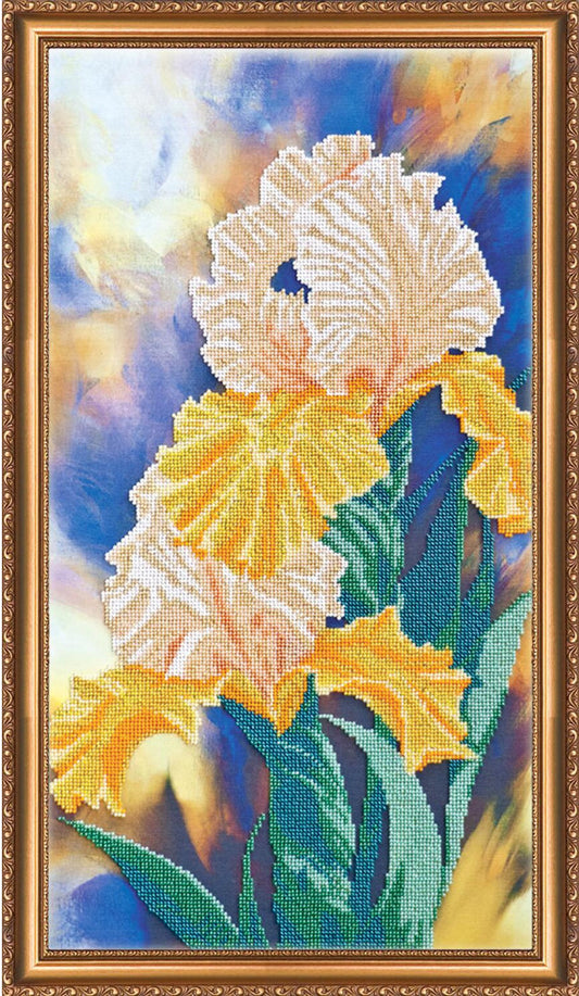Kit de broderie de perles Fleurs d'iris DIY