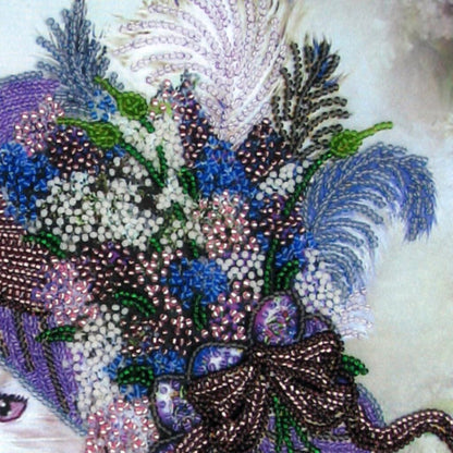 Bead embroidery kit Cat DIY