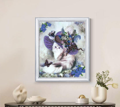Bead embroidery kit Cat DIY