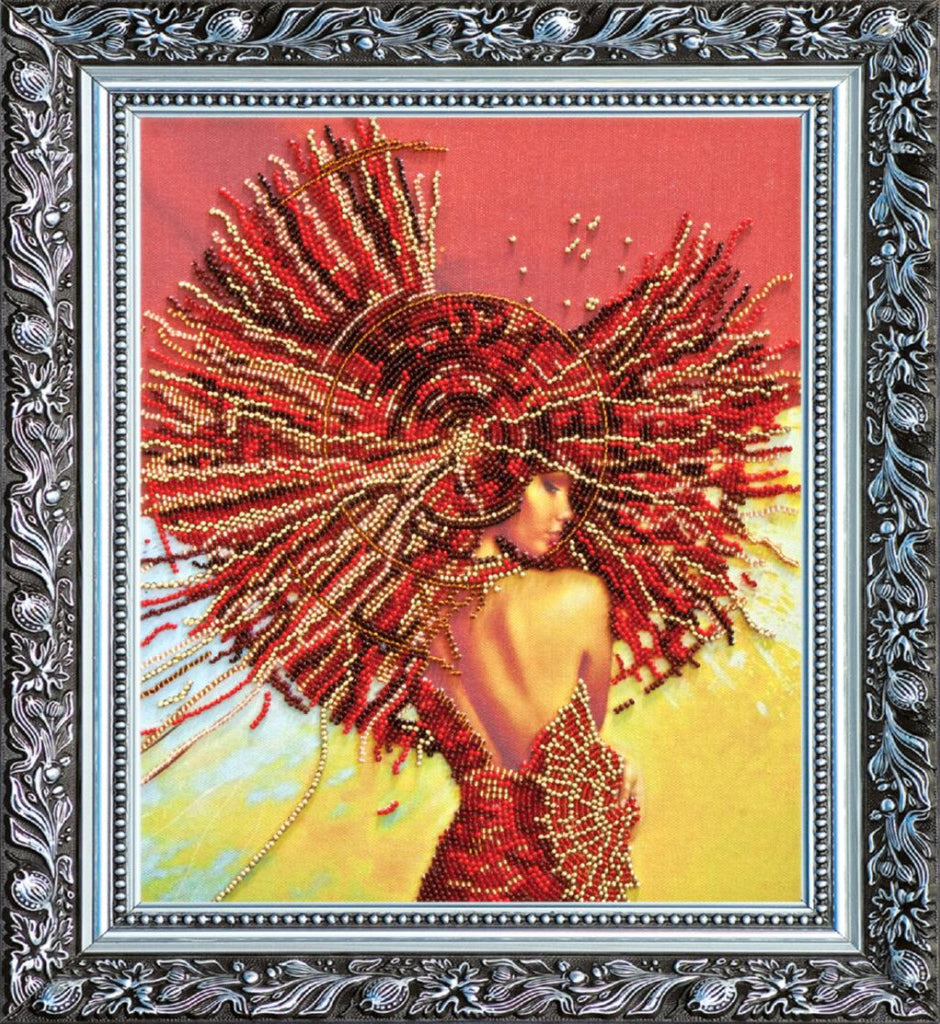 Bead Embroidery Kit Lady Vivien DIY Abris Art