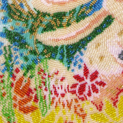 Bead embroidery kit Hares DIY