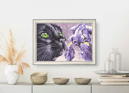 Full Bead embroidery kit Cat DIY