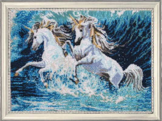 Full Bead embroidery kit Unicorns DIY