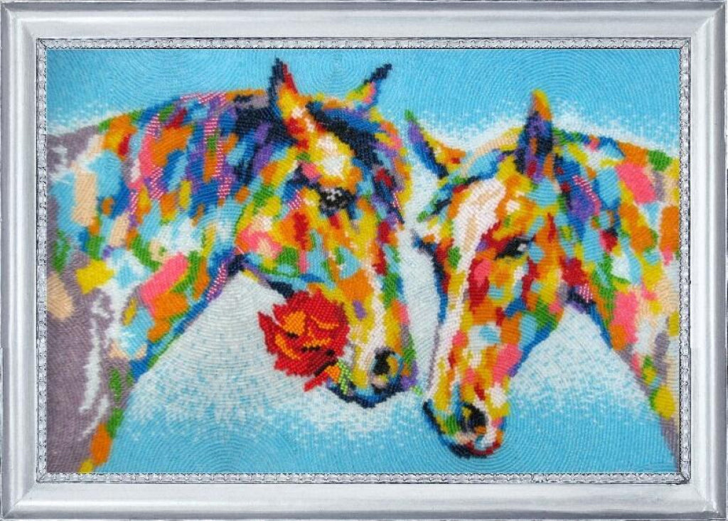 Full Bead embroidery kit Horses DIY