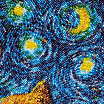 Bead embroidery kit Cat DIY