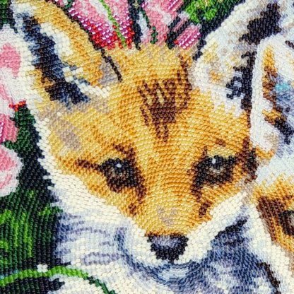 Bead embroidery kit Fox DIY