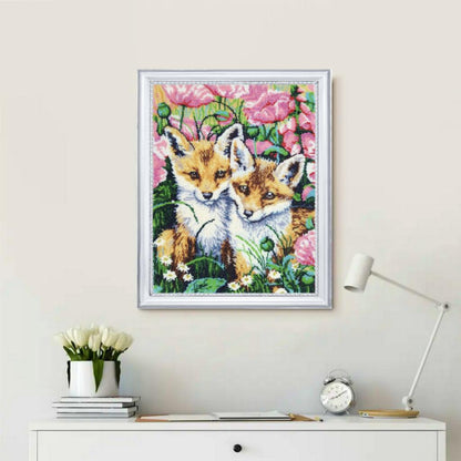 Bead embroidery kit Fox DIY