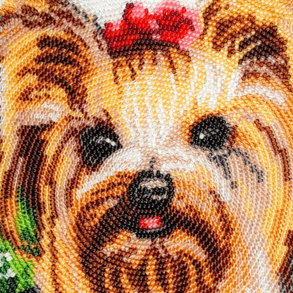 Full Bead Embroidery Kit Dog York DIY
