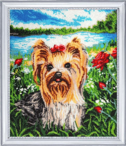 Full Bead Embroidery Kit Dog York DIY