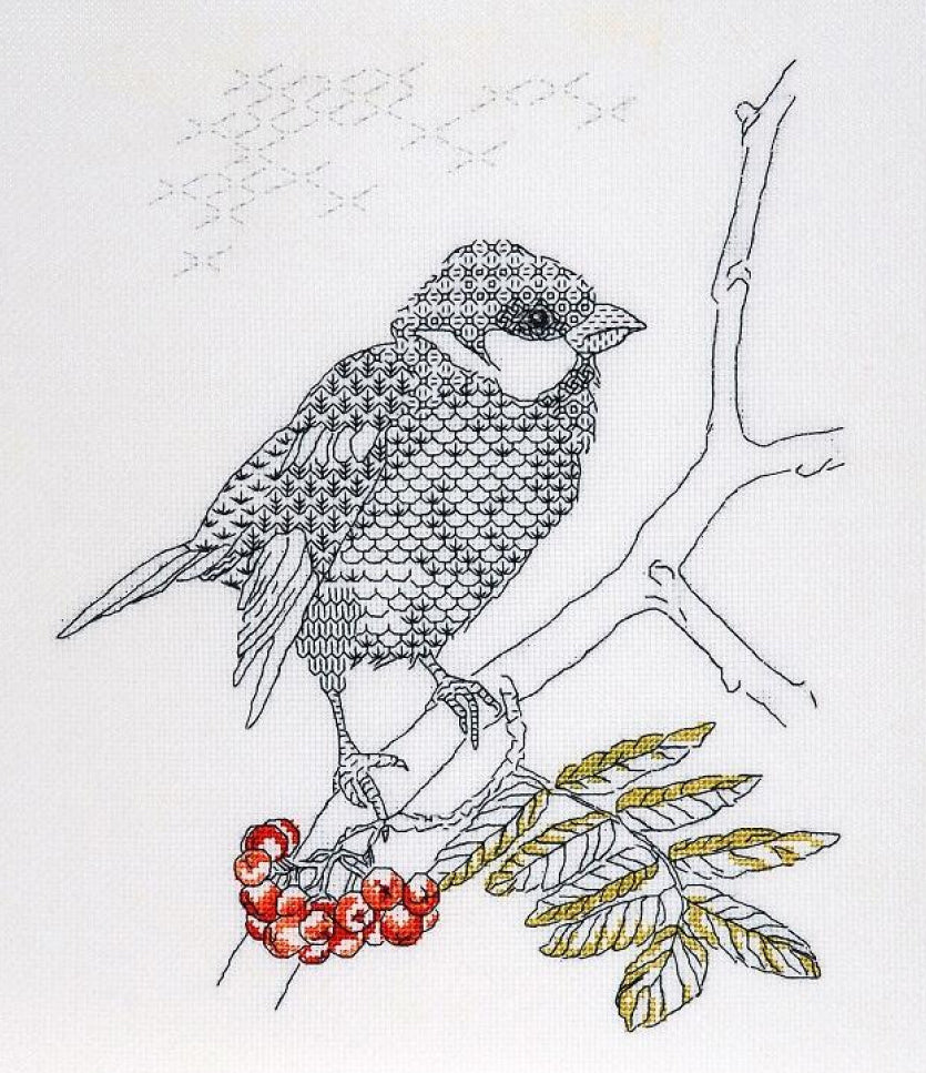 Counted Cross Stitch Kit Sparrow DIY Alisena