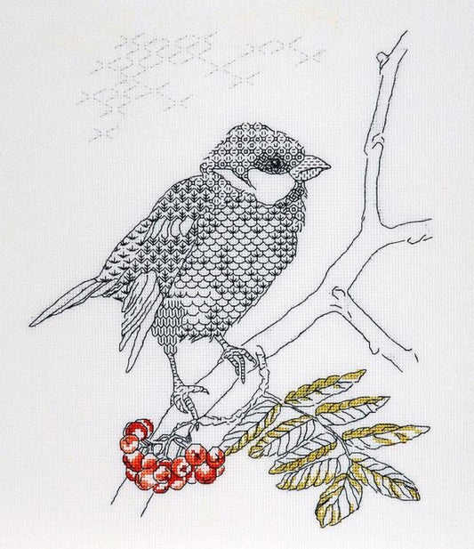 Counted Cross Stitch Kit Sparrow DIY Alisena