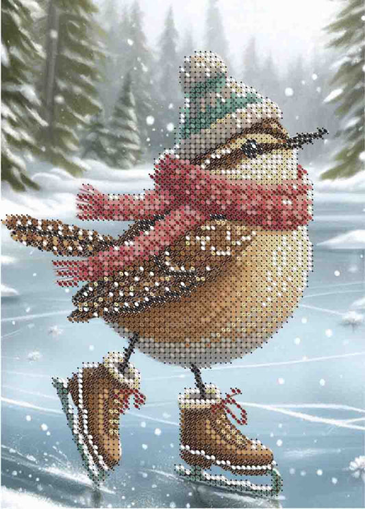 Bead Embroidery Kit Funny bird DIY