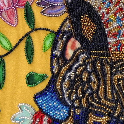 Bead Embroidery Kit "Lady with a Fan" by Gustav Klimt