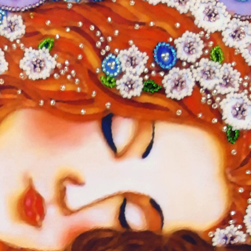 Bead embroidery kit Mother and child Klimt DIY