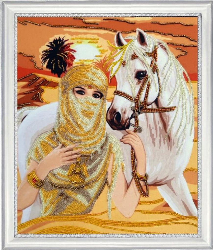 Bead embroidery kit Desert princess DIY