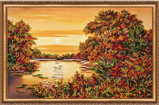 Bead Embroidery Kit Evening DIY Abris Art