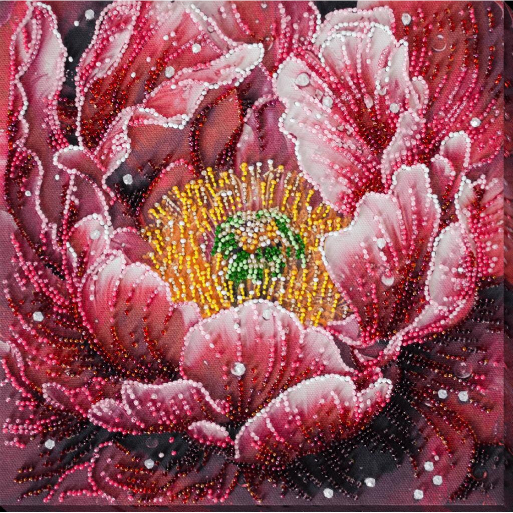 Bead Embroidery Kit Luxurious Flower DIY Abris Art