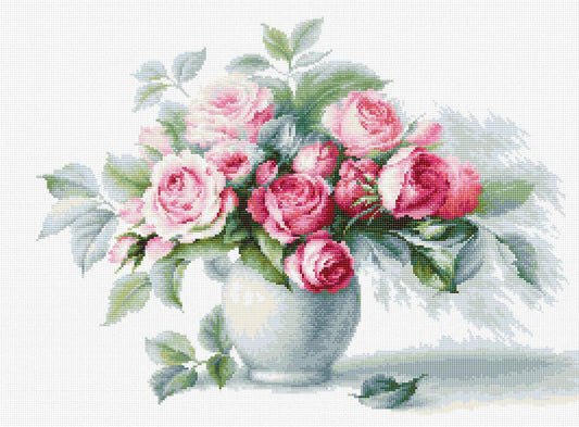 Counted Cross stitch kit Roses DIY Luca-S